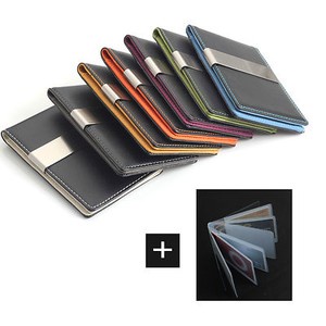 MATTE Money Clip Wallet 7 Color Faux Lather Card Holder -FREE Laser Engraving-