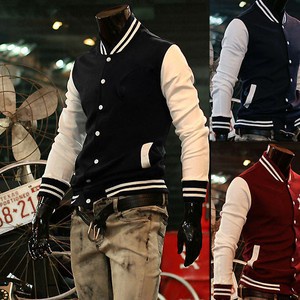 Men Slim Fit Outwear Winter Sweatshirt Botton Sweatshirt Tops Coat Jacket ESY1
