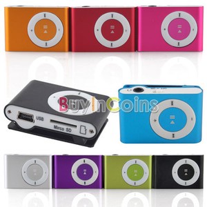 Mini Fashoin Clip Metal USB MP3 Music Media Player Support 1 - 8GB Micro SD TF