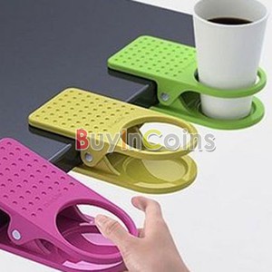 New Home Office Drink Cup Coffee Holder Clip Desk Table