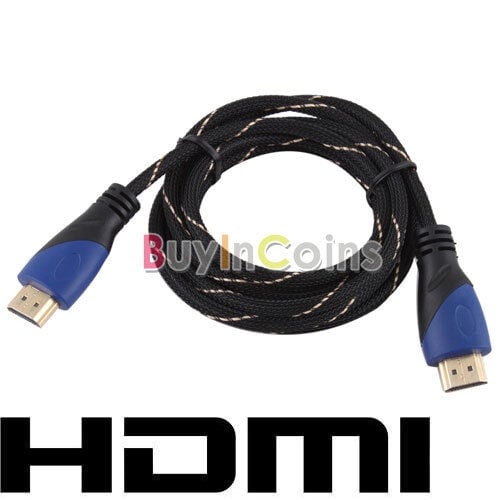 New Premium 10FT 3M HDMI Cable Gold Plated V1.4 HD 1080P w/ Nets for PS3 HDTV