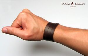 SURFER MEN'S BRACELET WRISTBAND ADJUSTABLE WRAP AROUND LEATHER BROWN BLACK WOMEN