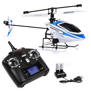 WLtoys V911 Upgraded Version 4CH 2.4G Single Propeller RC Helicopter GYRO Blue