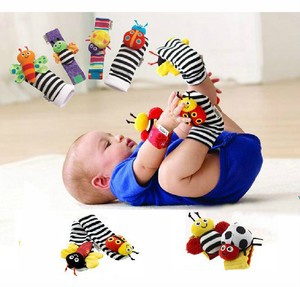rattle baby toys Lamaze Garden Bug Wrist Rattle+Foot Socks 4pcs a set free shipp