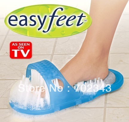 New Reliable Easyfeet Easy Feet Foot Scrubber Brush Massager Clean Bathroom