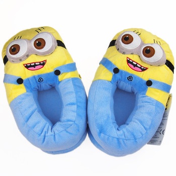Despicable women girl  ME Minion 3D Eyes Jorge home Soft Plush Slipper Cosplay Shoes free shipping