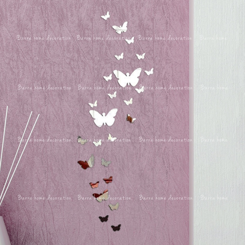 3D mirror wall stickers 30 Butterfly Kids love home decoration