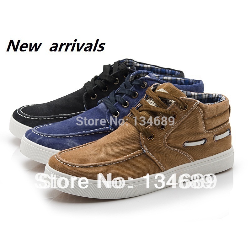 high autumn-summer  canvas blue brown Korean denim style new 2013  Mens Sneakers fashion shoes men casual shoes brand sneaker