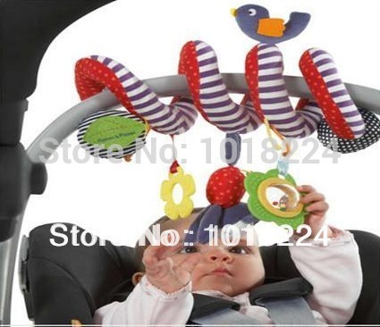free shipping 2014 new infant Toys Baby crib revolves around the bed stroller playing toy car lathe hanging baby Rattles Mobile