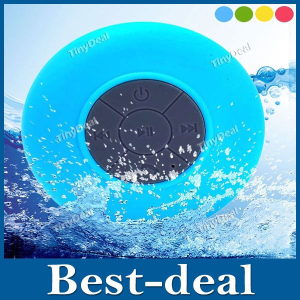 Portable Waterproof Speaker Bluetooth 3.0 + EDR Shower Speaker Computer Speaker Phone Speaker with Suction Cup Mic