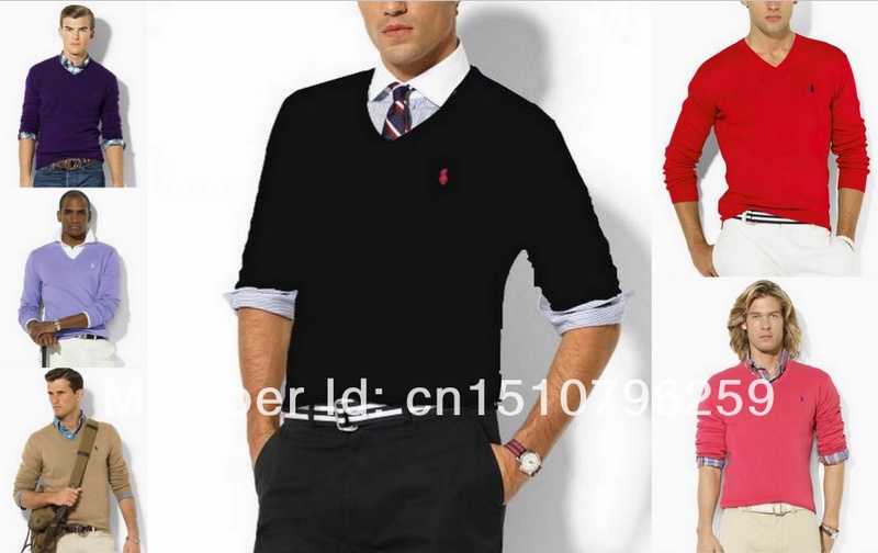 Free Shipping Brand Men's sweater, Men's casual fashion long-sleeve horse embroidery sweater,sport V-neck pullovers mens sweater