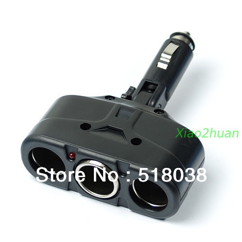 E93Free Shipping Car Cigarette Socket Splitter Adapter Charger 3 Way 12V
