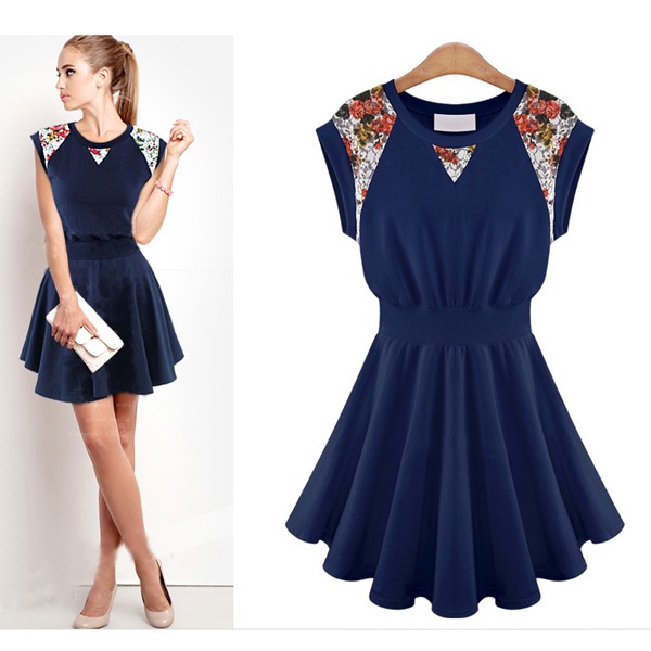 Hot selling European Star Dress summer fashion women's dresses round neck sleeveless Slim dress Causal women new Dress AY850235