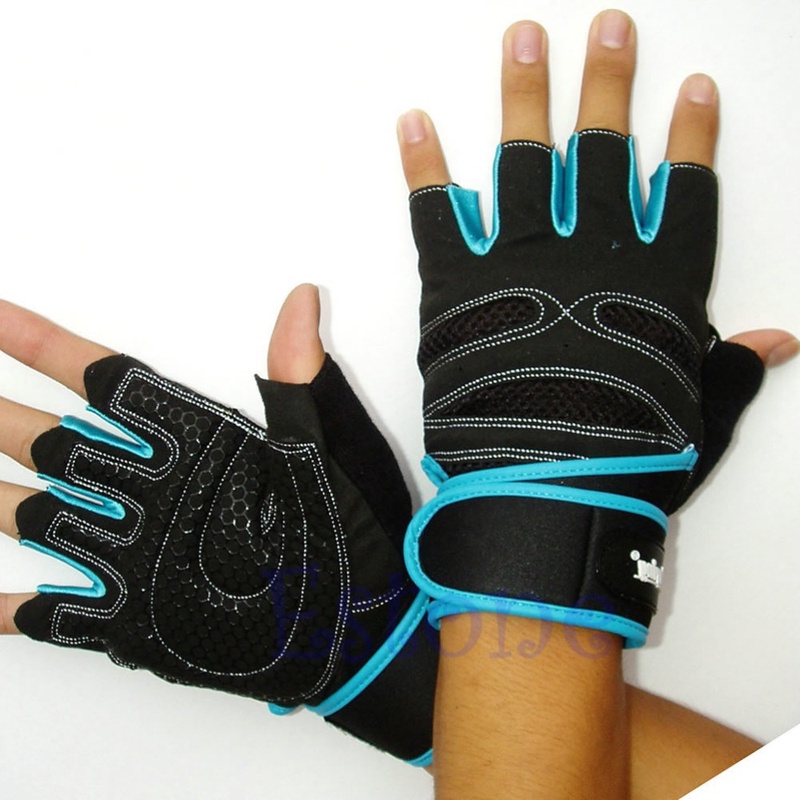 F85 Free Shipping Weight Lifting Gym Gloves Training Fitness Workout Wrist Wrap Exercise Glove New