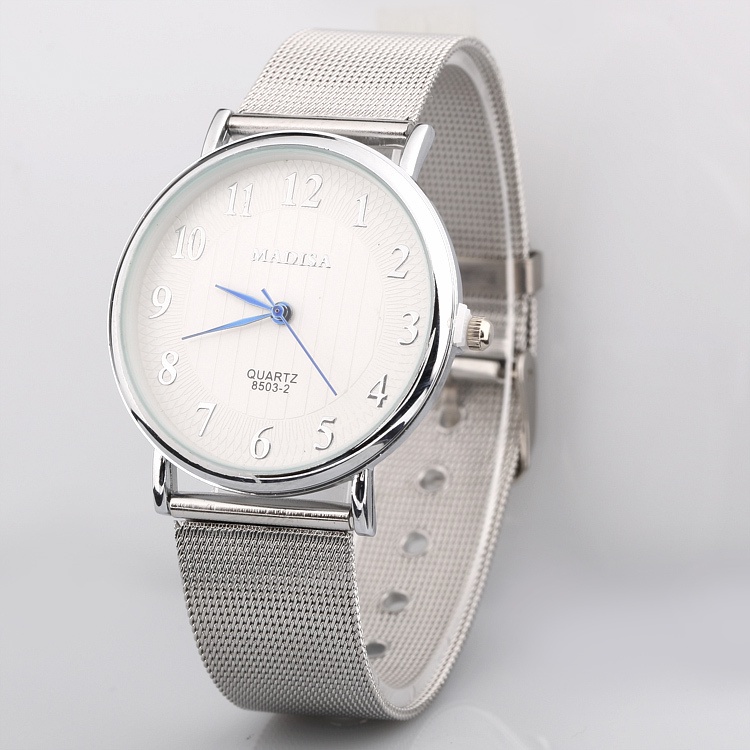 Free Ship 2014 Latest Popular Lover Watch Men Women All-Steel Mesh Band Watch  Fashion Dress Casual Watches