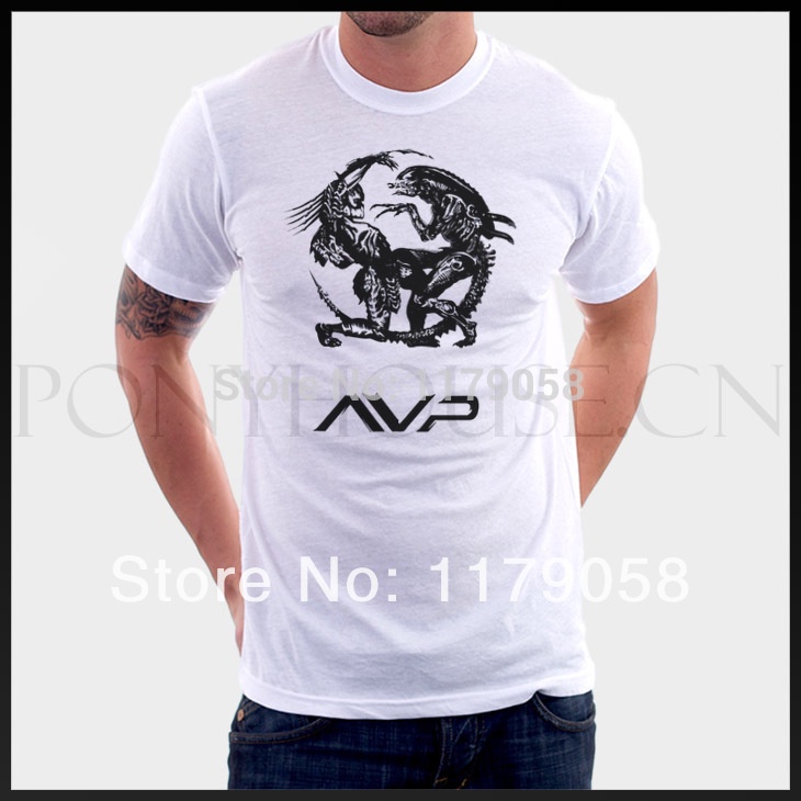 Aliens vs Predator AVP  LOGO T-shirt 100% cotton COOL  t shirt men new  high quality for summer
