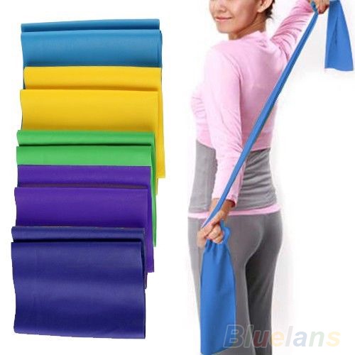 8552 1.5m Yoga sport Pilates Rubber Stretch Resistance Exercise Fitness belt Band 025P