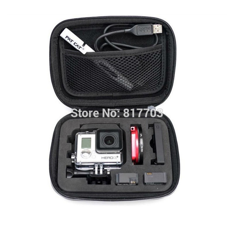 Outdoor Sports Go Pro Accessories Shockproof Portable Bag Ride Storage Bags for Camera Gopro Hero HD Hero 2 3+ SJ4000 Black Case
