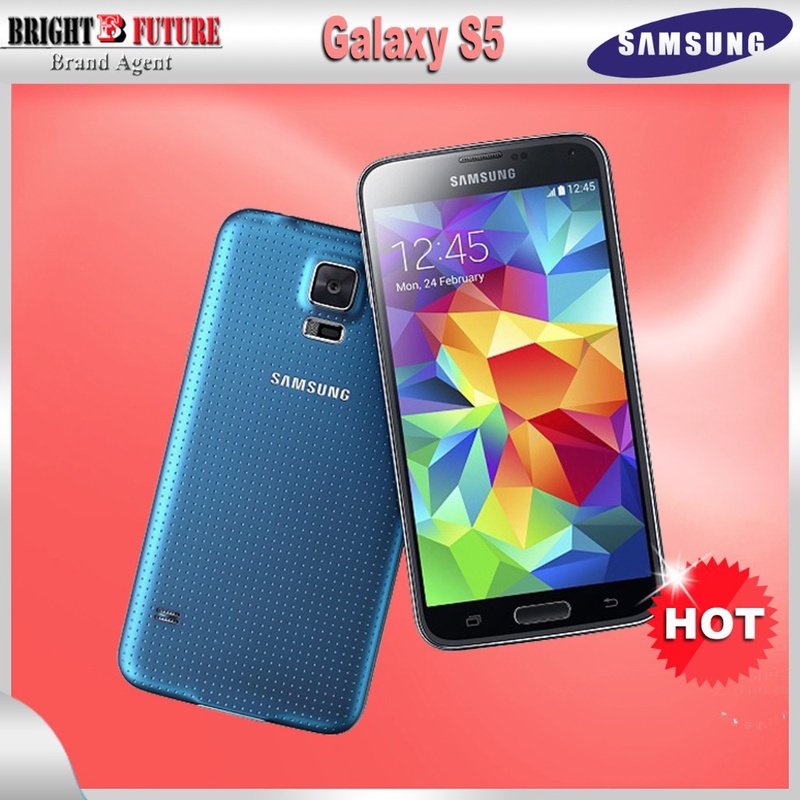 DHL Free shipping 100% New Original Genuine samsung Galaxy S5 phone i9600 Snapdragon 801 2.5GHz Android 4.4 unlocked waterproof