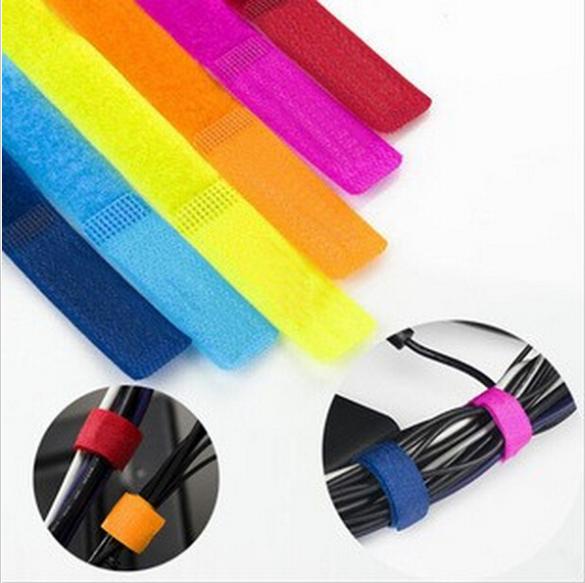 2014 new Velcro Straps Wire Organizer Cable Wrap Organizer Winder Wire Management for Laptop PC TV Cable Ties 50pcs/lot
