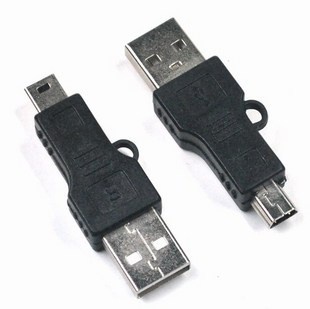 New Short USB 2.0 A Male to Mini 5 Pin B Data Cable Cord Adapter USB A to Mini B Adapter Converter Black