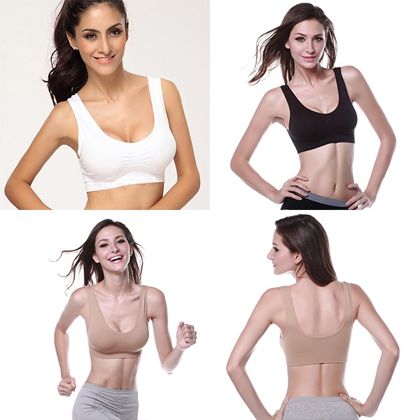 Free & Dropshipping Casual Womens Shear Seamless Yoga Vest Bra Tops Sports Slim Tops 1PCS