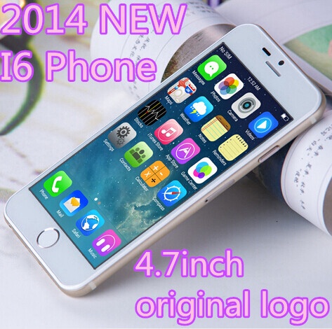 DHL Free 2014 New Perfect  lphone 6 1:1Goophone i6 4.7 inch MTK6582 Quad Core Smart Phone IOS 7 WCDMA 3G 2GB RAM 32GB ROM Phone