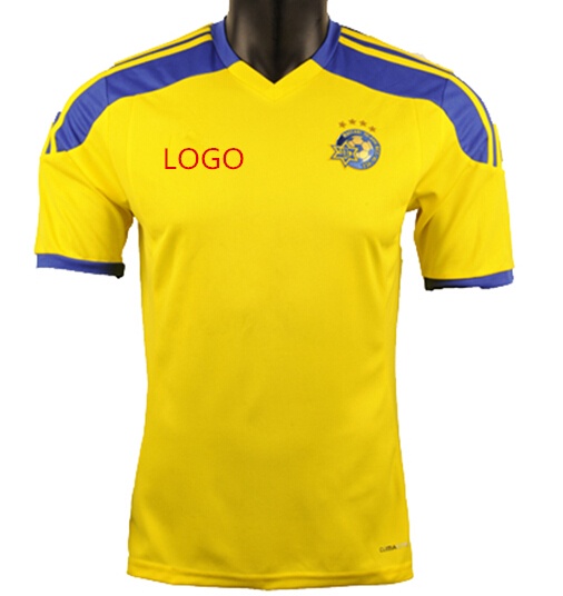 NEW A+++ Top Thialand 2014-2015 season Israel nivea men Football Jersey Maccabi tel aviv home Soccer Jersey Sports Football
