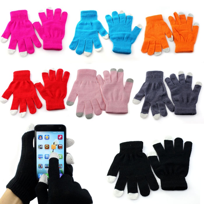 New Gloves for Touch Screen Texting Winter Knit for iPhone Samsung HTC Sony Smartphone Gloves & Mittens  AL14