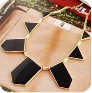 Hot &Black; geometrical irregular pendant necklace+ Free Shipping#B12