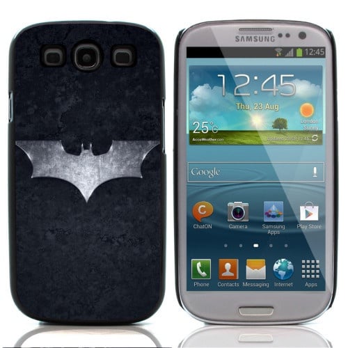 Batman LOGO Aluminum Metal &Hard; Plastic Back Case Cover For Samsung I9300 Galaxy S III,Free shipping (S3 VARIOUS 8)