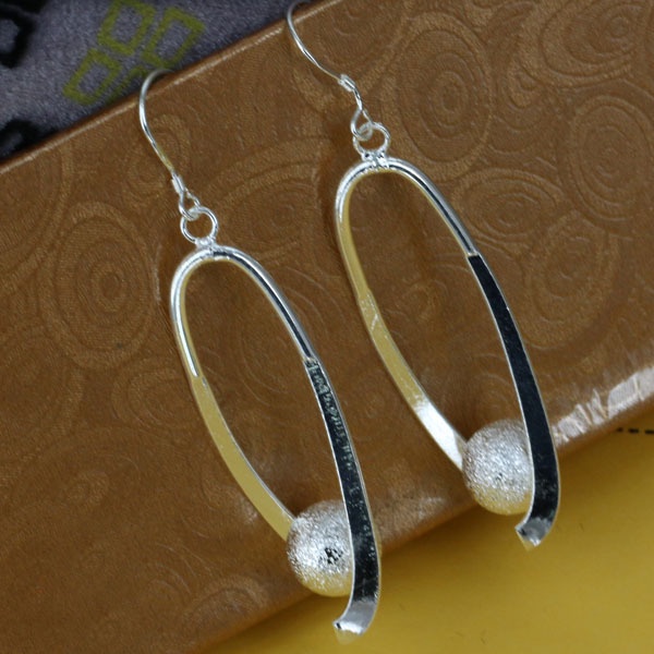E133 Wholesale 925 silver earrings, 925 silver fashion jewelry, Ball Earrings /awmajntasf
