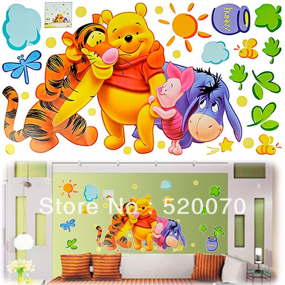 New Good Quality DIY Fashion Cheap Cartoon Animal PVC Wall Stickers Home Decals Kids Room Decor House Sticker 6351