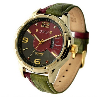 Julius Brand Relogio calendar gentleman Leather strap Man fashion quartz casual Dress Korea Ladies Male Wrist Watch WRISTWATCH