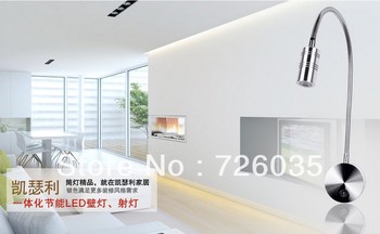 Free shipping 3W white wall led light with on-off switch aluminum bathroom mirror light/reading light high brightness rohs ce
