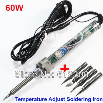 200-450 degree 220V AC 60W Temperature Adjustable Electric Soldering Iron Welding + 4 Extra Soldering Tips 907 Free Shipping