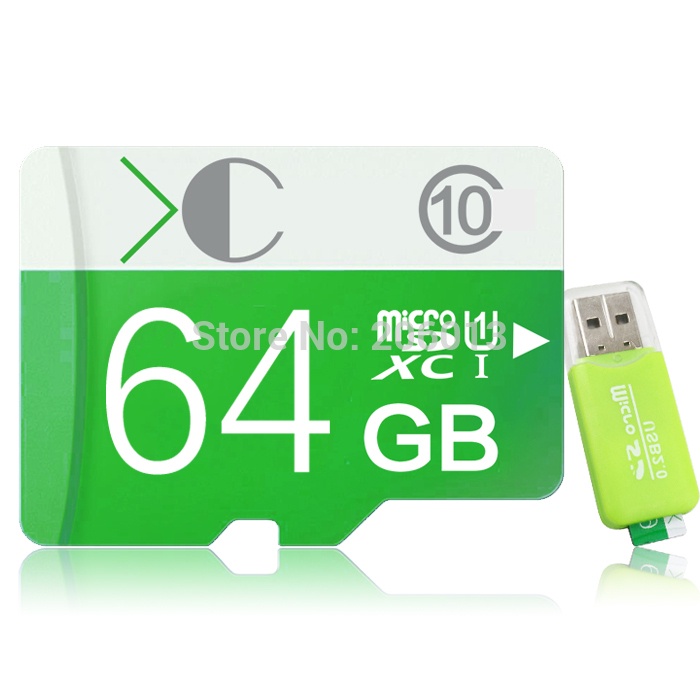 New 2014 design class 10 Micro SD card memory card flash card 64GB SDHC memory card pen drive memory drive