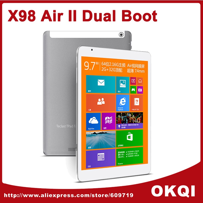 Teclast X98 Air II Dual Boot Intel Z3736F 2.16GHz Quad Core Tablet PC 9.7