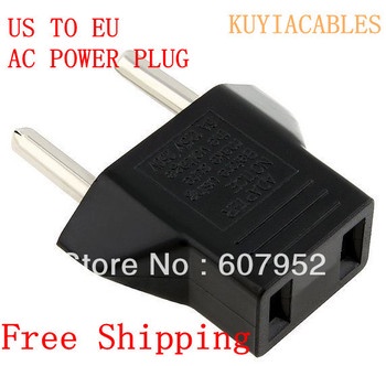 tracking number+free shipping +10pcs/lot US to EU/UK Travel Adapter Converter US TO EU AC POWER PLUG
