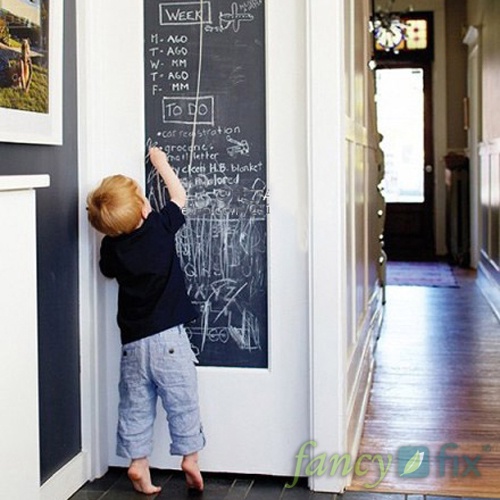 Vinyl Chalkboard Wall Stickers Removable Blackboard Decals Great Gift for Kids 45CMx200CM with 5 Free Chalks B2