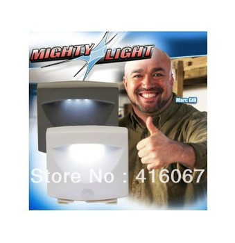 1pcs/lot Free shipping indoor & outdoor Mighty light motion & light sensor activated with 2LEDS retail package MIGHTY LIGHT