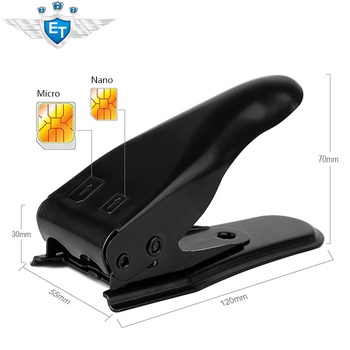Dual 2 in 1 Micro Sim Cutter for iPhone 5 4s 4 Nano SIM Card SIM Adapter for Samsung Galaxy Regular Sim free shipping