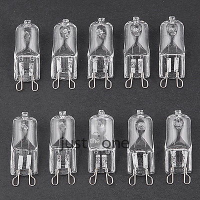 10pcs Clear G9 Halogen Capsule Light Lamp Bulb 40W / 20w 220V 2700K High Bright Warm White for wedding party decoration
