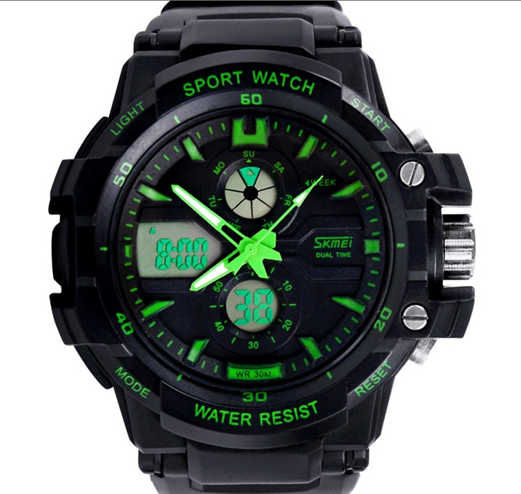 2014 New S-Shock Sport Watch For Men Back Light Quartz Chronograph Silicone Military Wristwatch with Calendar WA3005