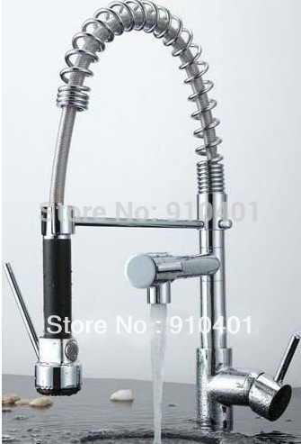 Best Quality Wholesale And Retail Chrome Solid Brass Water Power Kitchen Faucet Swivel Spout Pull Out Vessel Sink Mixer Tap