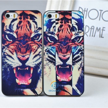 Horrible Tiger case cover  new arrival fashion items PC hard housing luxury for Apple iPhone 4 4s 5 5s 1 piece free shipping