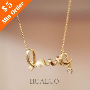 2014 New Fashion Hot Selling Cheap Chic  LOVE Word  Necklace Alloy Love Necklace#N54 N1185