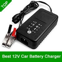 Original 12V Car Battery Charger 12V Lead Acid Charger Motorcycle Charger For SLA,AGM,GEL,VRLA,Charge Mode 4 Stages,MCU Control