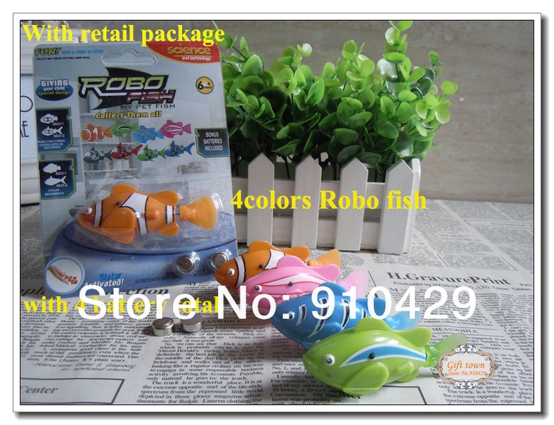 Free Shipping10piece Robo fish  Electronic Pets Electronic Swimming Robot Fish toys for children