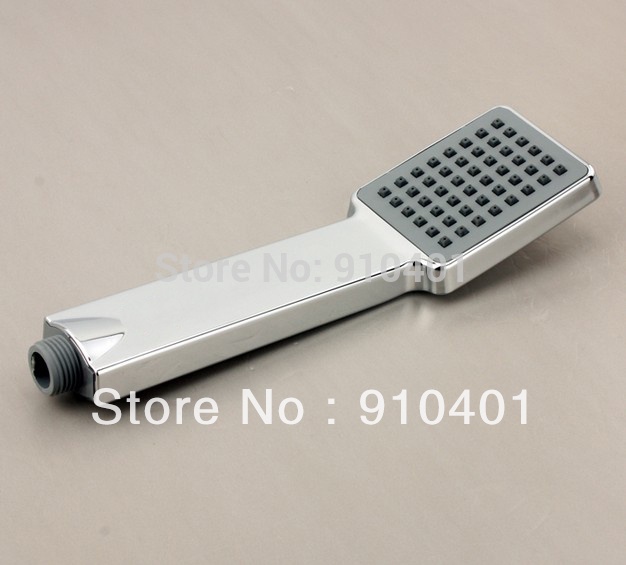 Free Shipping Wholesale And Retail Promotion ABS Plastic Chrome Finish Rainfall Square Hand Held Bathroom Single Shower Head